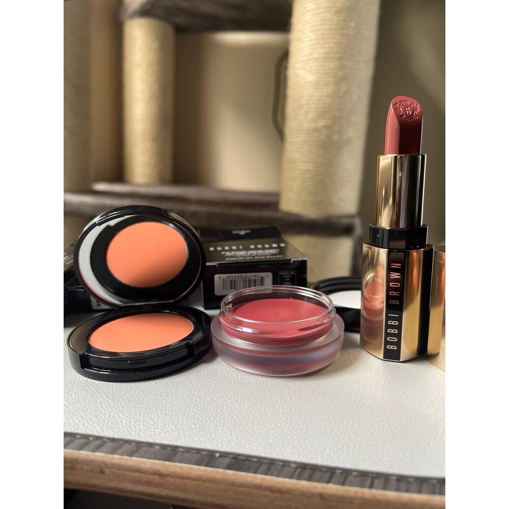Bobbi Brown Lip/Cheek Bundle - Pot Rouge Velvet Matte (x2) & Luxe Lipstick